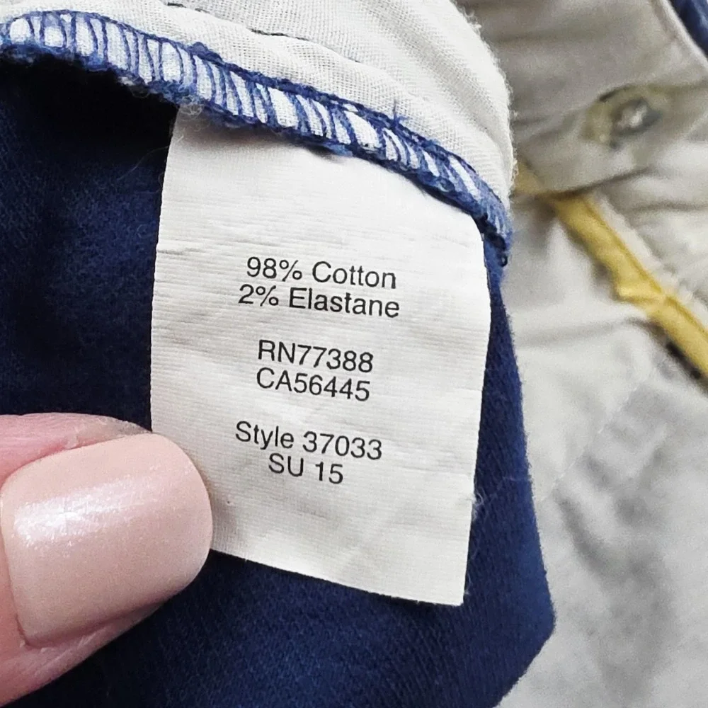 J. Crew Chino Pants Navy Blue Stretch Straight Leg Crop‎ Women's Size 4 Casual